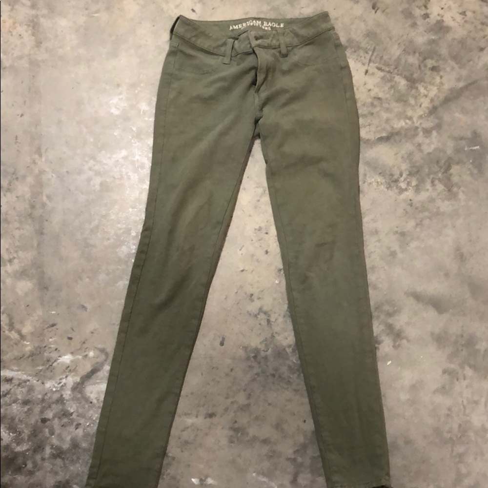 Olive green jeggings